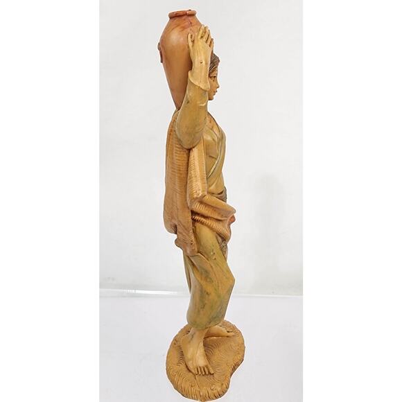 Vintage 1983 Depose Italy Fontanini #345 Woman Holding Water Jugs Figurine - Picture 5 of 8